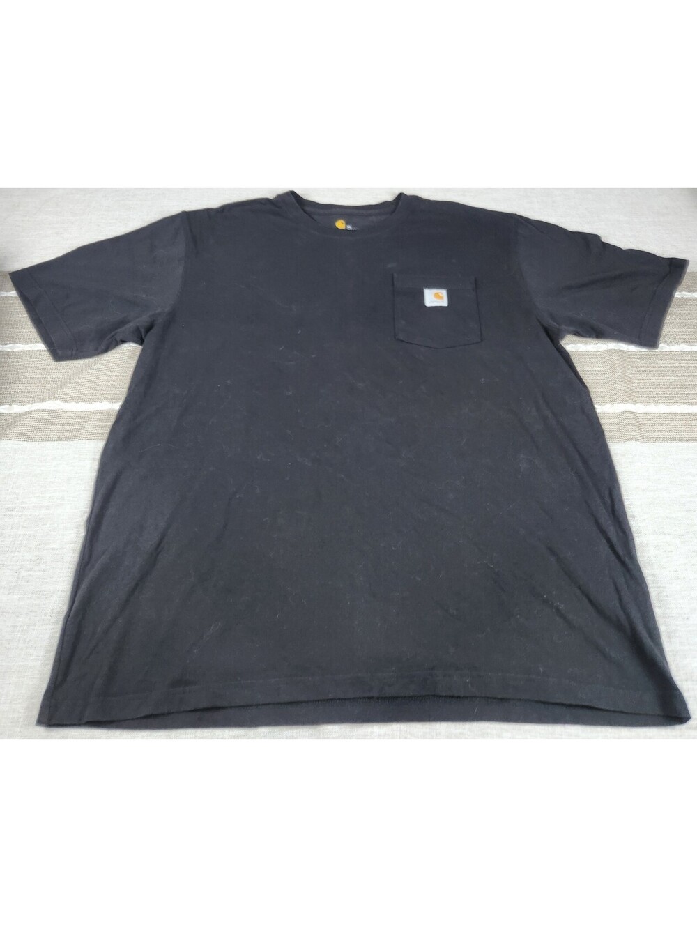 Carhartt Mens Black Short Sleeve Workwear Pocket T-Shirt Original Fit Size XL